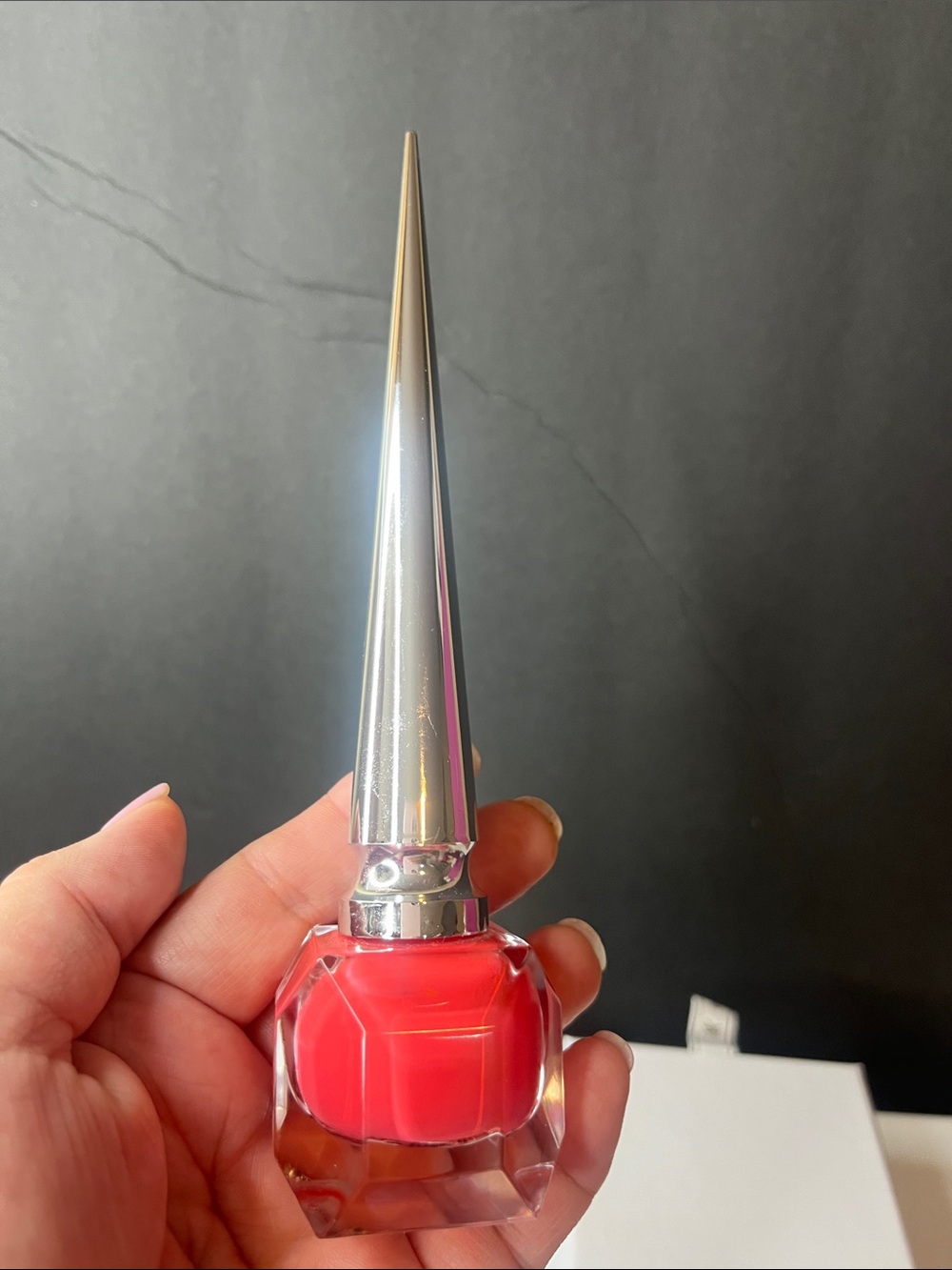 Christian Louboutin Luxury Nail Polish Bottle with Silver Cap
